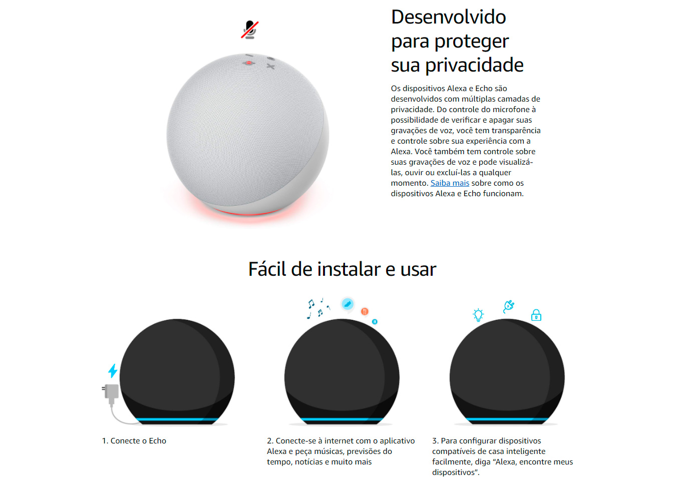 Amazon Echo 4ª Geração com Alexa - Preto